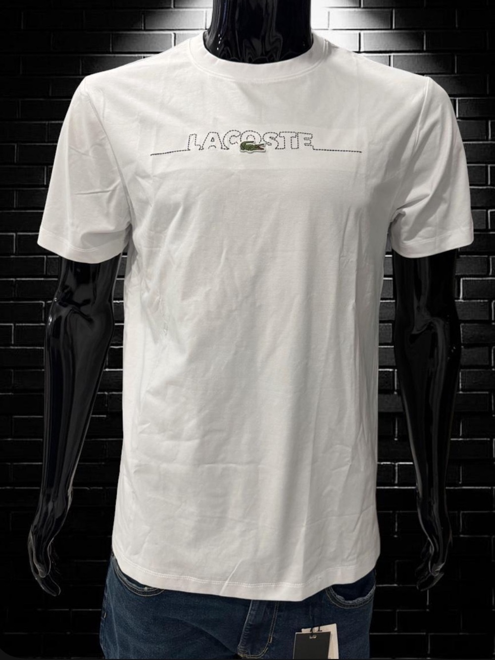 Lacoste white t shirt for men size XL=L REDUCED NWT FREE SHIPPING!